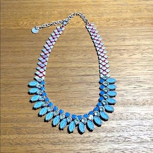 Stella & dot blue and silver statement necklace